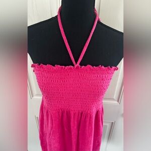 Wild Fable Vibrant Pink French Terry Cover Up, Large